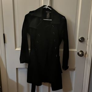 Grass collection classic black trench coat